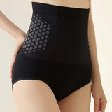 Women's Magnetic Therapy Warm Uterus Panties Seamless High Waist Abdomen Control Briefs