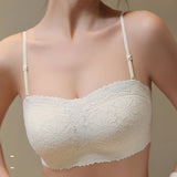 Women's Strapless Lace Non-slip Seamless Wireless Tube Top Bra