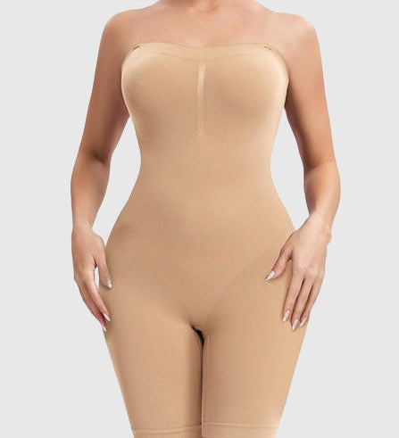Slimming Sleeveless Bodysuit With Removable Shoulder Strap