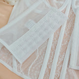Women's Lace See-through Push Up Corset Bustiers Tops Boned Suspender Sexy Crop Tops