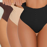 High Waist Seamless Single Breasted Shaping Thong Tummy Control Shapewear Panties