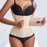 Women's Waist Trainer Tummy Control Mesh Breathable Sports Corset With Removable Belt