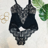 Sculpting One Piece Lace Shapewear Bodysuits