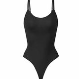 Seamless Round Neck Tummy Control Thong Tank Top Body Shaper Bodysuits