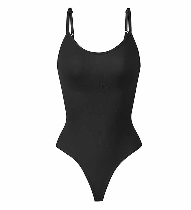 Seamless Round Neck Tummy Control Thong Tank Top Body Shaper Bodysuits