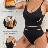 Seamless Round Neck Tummy Control Thong Tank Top Body Shaper Bodysuits