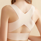 Women's Seamless Invisible Front Buckle Wireless Corrective Hunchback Push-Up Bra