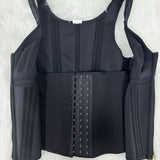 Sorelyne® Women's Boned Latex Zipper Corset Tummy Control Body Shaper Vest With Bra
