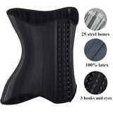 Latex Waist Trainer 25 Steel Bone Binders Corset Girdles Colombian Slimming Belt