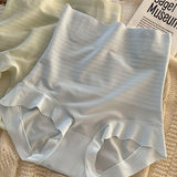 Ice Silk Seamless Tightening Waist Panties Hip Lift Breathable Shaping Briefs