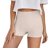 Solid Elastic Seamless Non-Slip Boyshorts Underwear