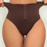 High Waist Seamless Single Breasted Shaping Thong Tummy Control Shapewear Panties