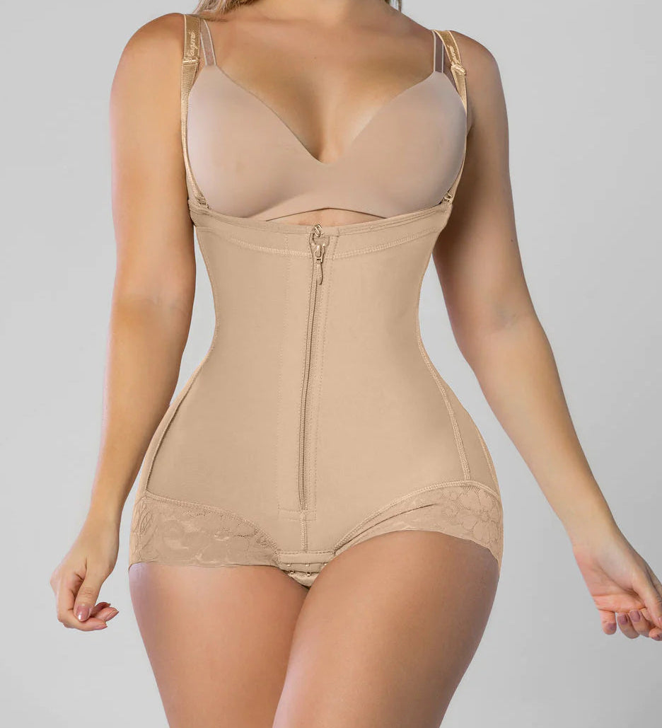 Sorelyne® Tummy Control Girdle Shaper Bodysuit Zipper Opern Bust