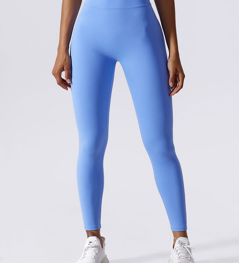 Sculpting V-Back Ruched Leggings Peach Butt Lifting Yoga Pants