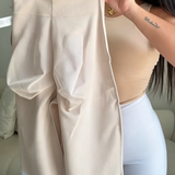 High Waist Button Fly Butt Lifting Sculpt Flare Girdle Pants