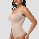 Sorelyne® Sexy Bust Flower Cut Out Thong Shapewear Bodysuit