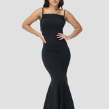 Sexy Backless Spaghetti Strap Fishtail Maxi Dress for Women