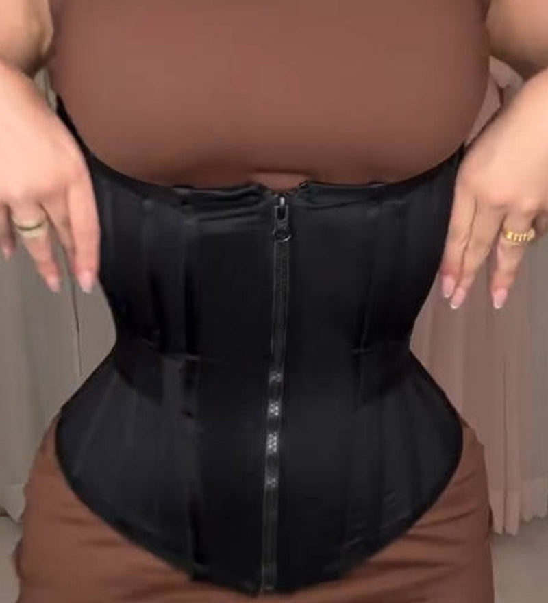 Girdles Colombianas Boned Corset Waist Trainer With Elastic Band