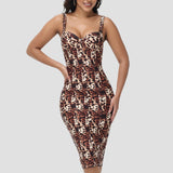 Sorelyne® Sexy Suspenders Wrapped Hip Midi Bodycon Dress Built in Bra