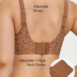 Leopard Print Wireless Full Coverage Support Bra