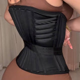 Girdles Colombianas Boned Corset Waist Trainer With Elastic Band