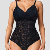 Sexy Lace Shapewear Bodysuit Tummy Control Thong Body Shaper