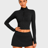 Long Sleeve Cropped Workout Yoga Jacket