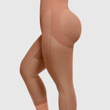 Seamless Tummy Control Butt-Lifting Shaping Mesh Capri Leggings
