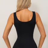 Tummy Control Scoop Neck Sculpting Thong Tank Top Shapewear Bodysuits
