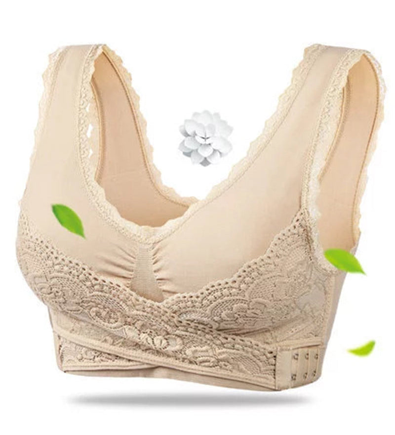 Women's Front Cross side Buckle Steelless Push up Sports Bra