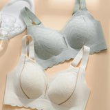 Soft Lace Wireless Full Coverage Minimizer Bra with Wide Straps