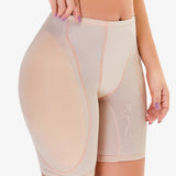 Mesh High Waisted Hip Lifting Shaping Shorts With Sponge Pad