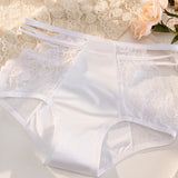 Sexy Ice Silk Lace High Waist Tummy Control Panties