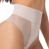 High Waist Large Size Lace Seamless Tummy Control Panties