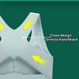 Seamless Front Buckle Push up Wireless Bra Correcting Hunchback