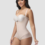 Sorelyne® Lace Trim Double Compression Shapewear Bodysuit