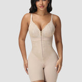Sorelyne® Lace Panel Full Body Shaper with Front Zipper