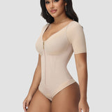 Sorelyne® Short-Sleeve Tummy Control Thong Bodysuit