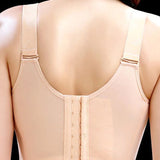 Women Side Support Longline Corset Wire-free Push Up Bra Adjustable Wide Straps