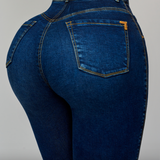 Butt Lift Push Up Button Fly High Rise Stretch Glamour Glow Denim Jeans