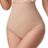 Lace Trim Tummy Control Shaping Shorts Sexy Thong Body Shaper Underwear