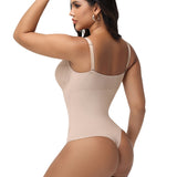 Sorelyne® Sexy Bust Flower Cut Out Thong Shapewear Bodysuit