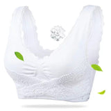 Women's Front Cross side Buckle Steelless Push up Sports Bra