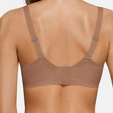 Women's Solid Seamless Breathable Wireless Push Up Bra
