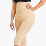 Women's High Waist Lace Trim Sheer Mesh Shapewear Shaping Pants