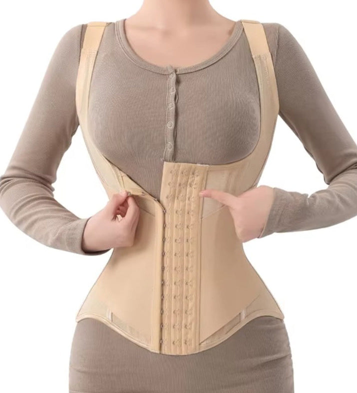 Girdles Colombianas Double Layer Tummy Control Steel Boned Waist Trainer Vest