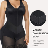 V-shape Shaping Stretch Band Tummy Control Full Body Zipper Shaper