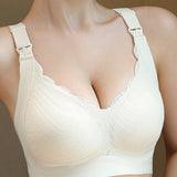 Front Buttoned Push up Wireless Bra Maternity Nursing Bra