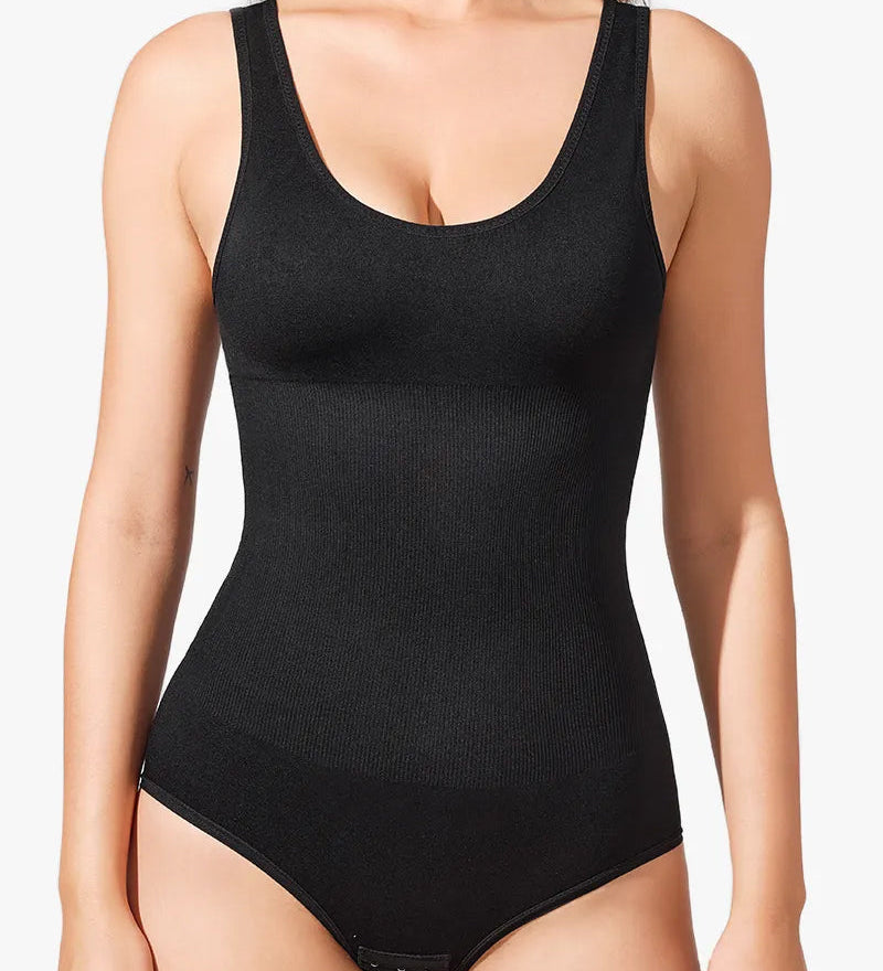 Women's Seamless Round Neck Tummy Control Briefs Bodysuit