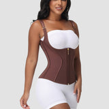 Full Coverage Double-Layer Tummy Control Waist Trainer Vest  With Bra